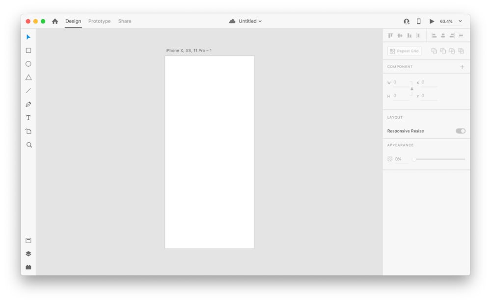 Adobe XD interface preview 1
