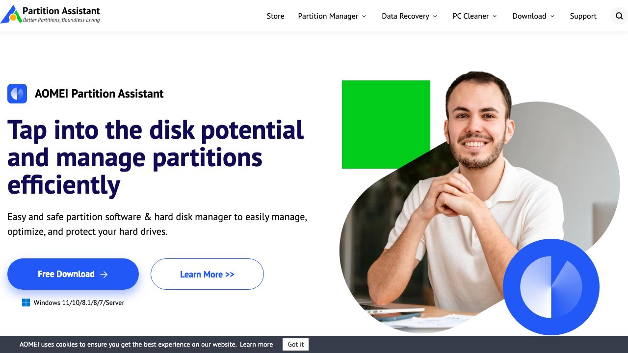 AOMEI Partition Assistant official website preview