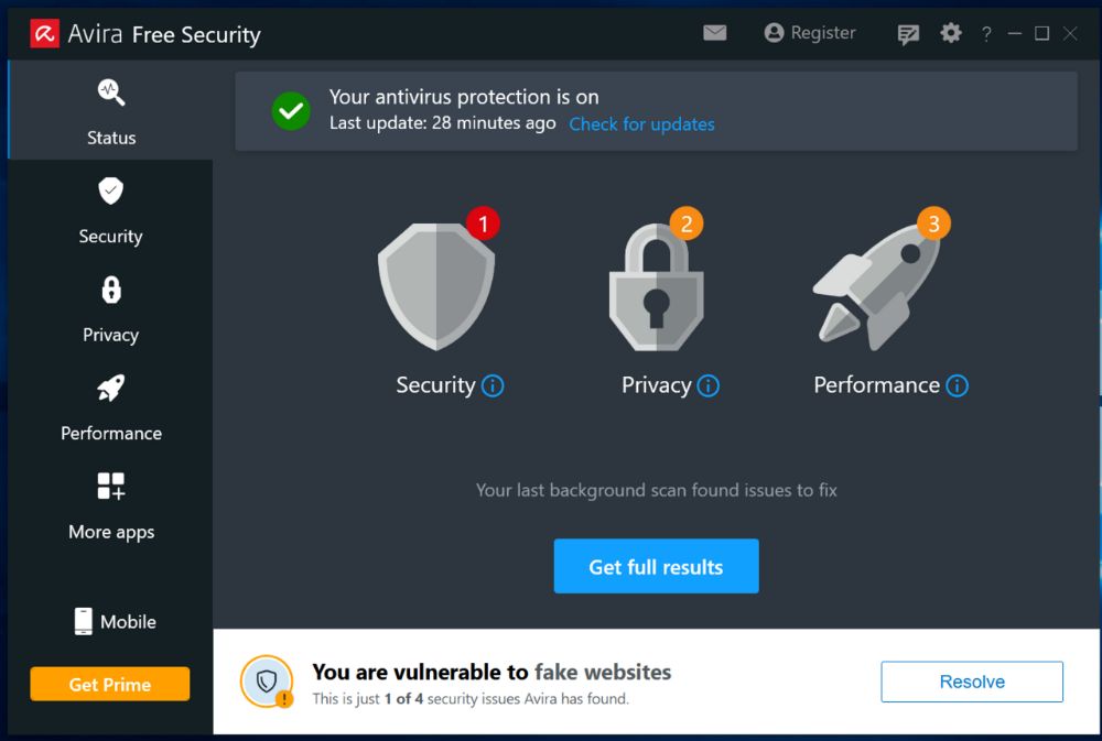 Avira interface preview 1