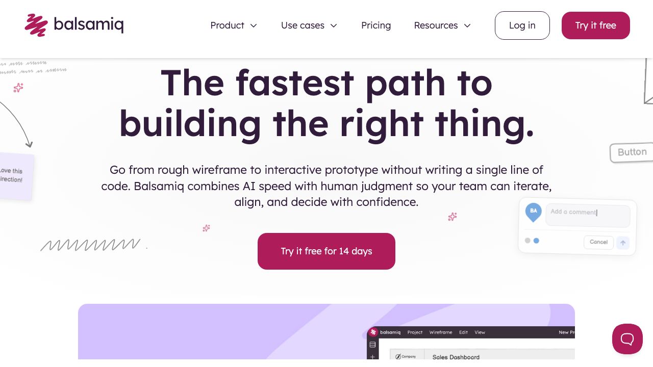 Balsamiq Wireframes official website preview