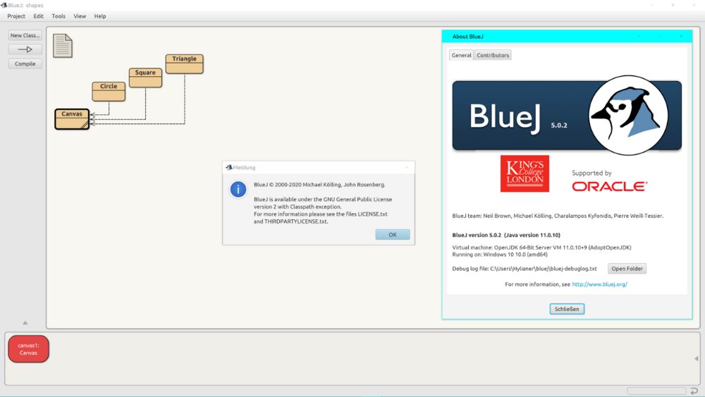 BlueJ IDE interface preview 1