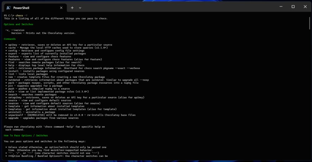 Chocolatey interface preview 1