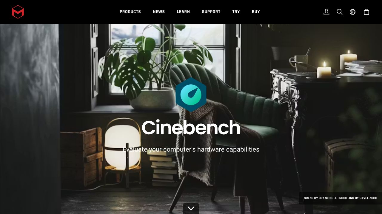 Cinebench official website preview