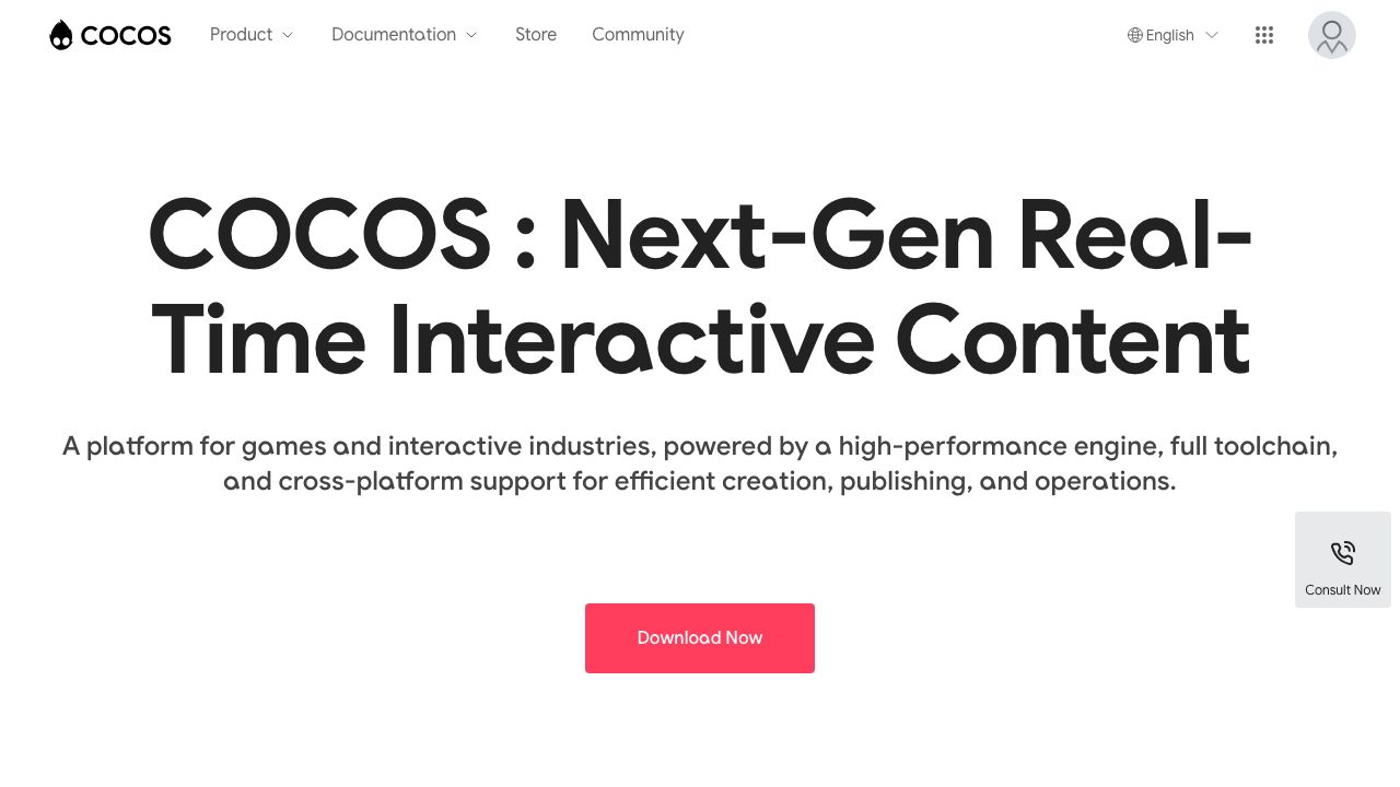 Cocos Creator official website preview