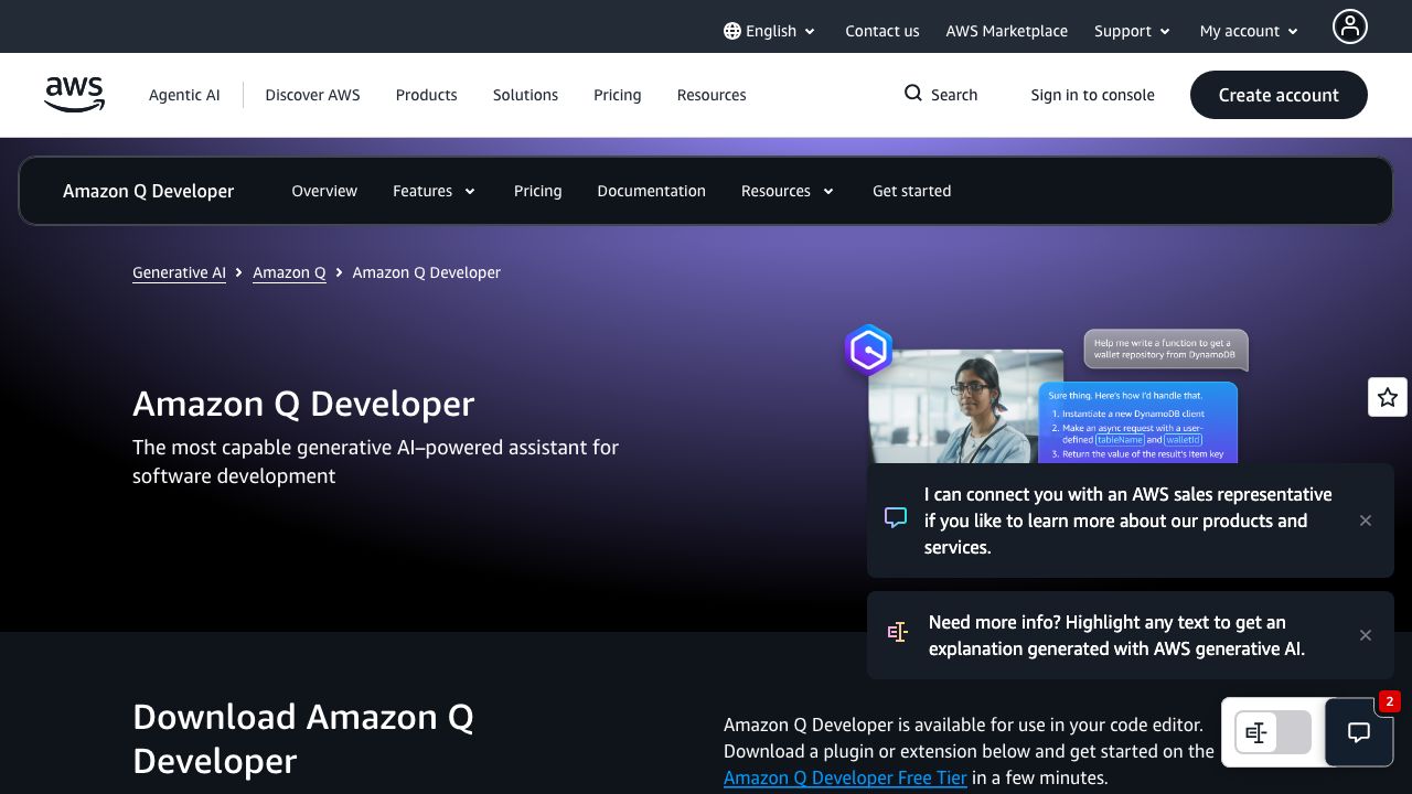 CodeWhisperer official website preview