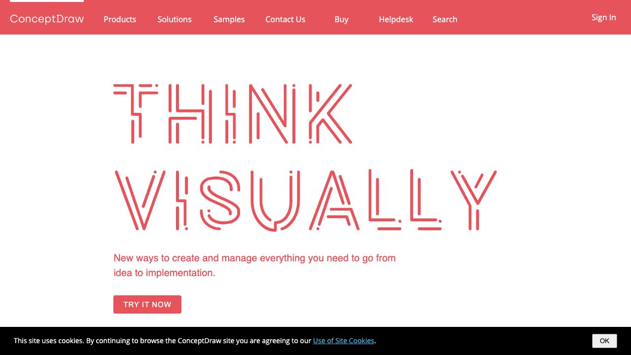ConceptDraw official website preview