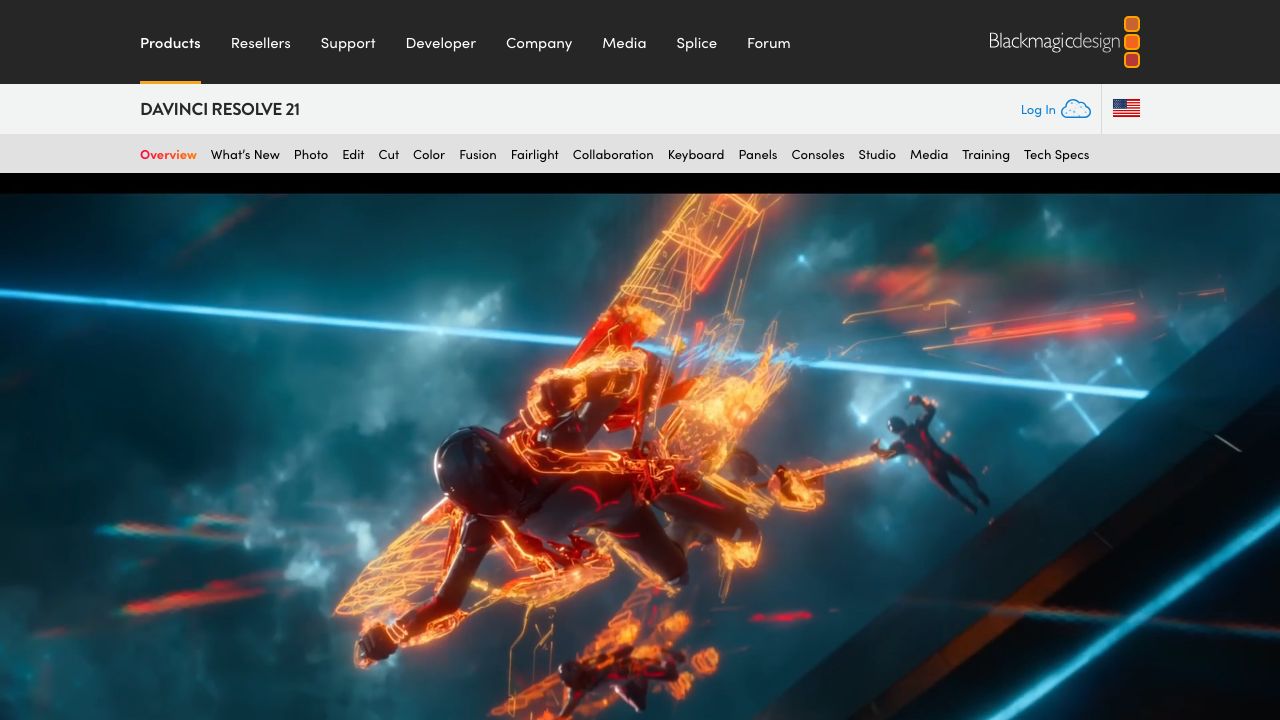 DaVinci Resolve official website preview