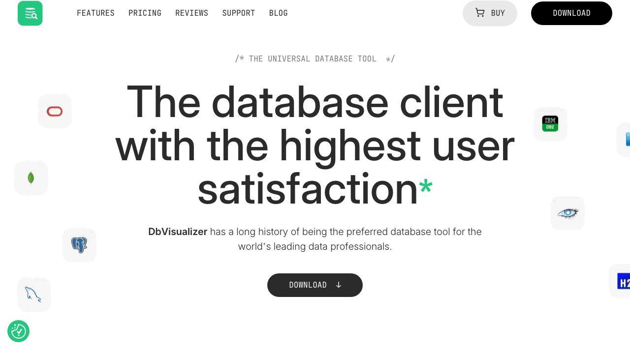 DbVisualizer official website preview