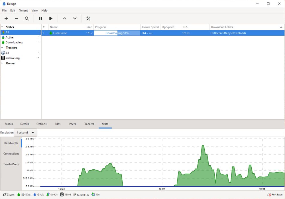 Deluge Torrent interface preview 2