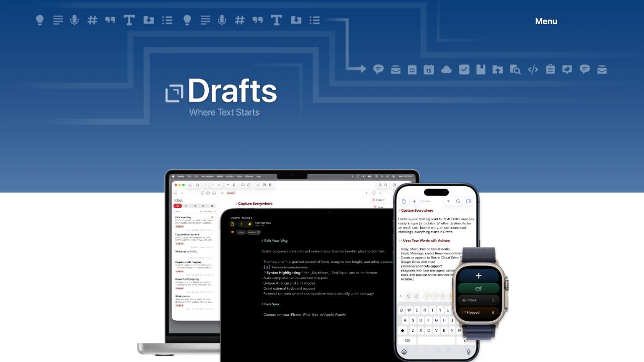 Drafts official website preview