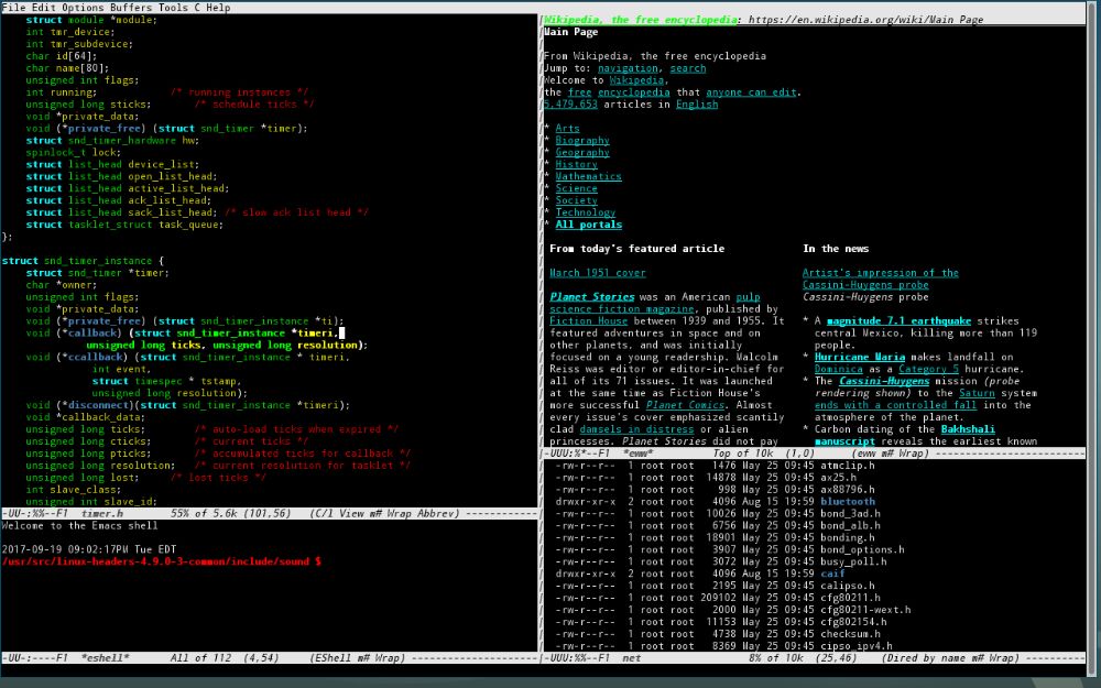 Emacs interface preview 3