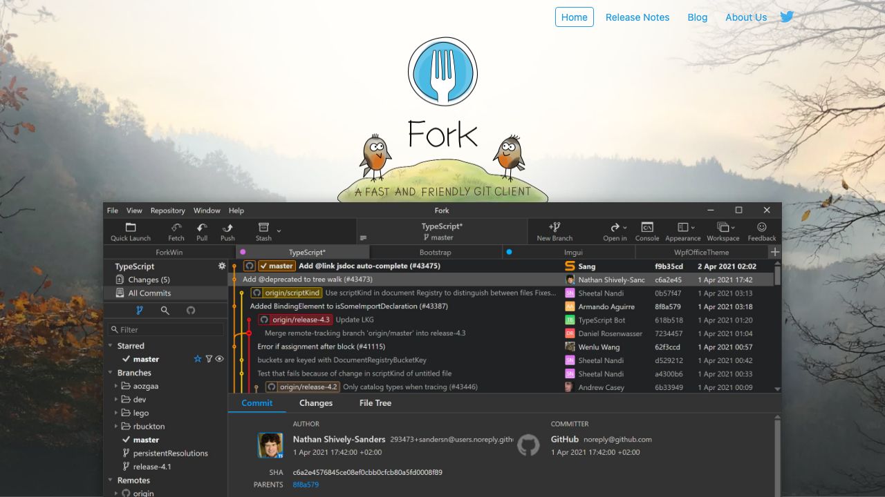Fork Git Client official website preview