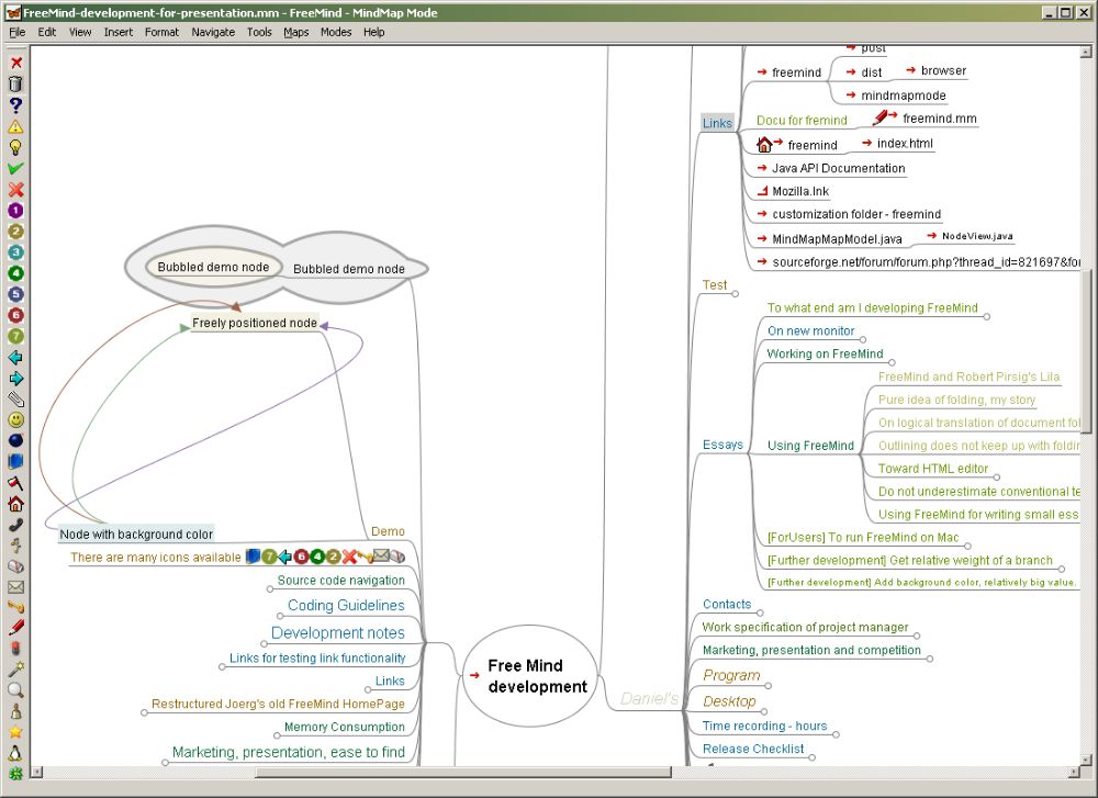 FreeMind interface preview 2
