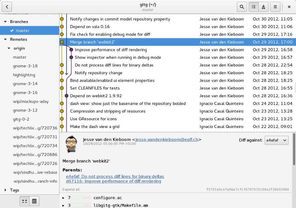 Git Extensions interface preview 1