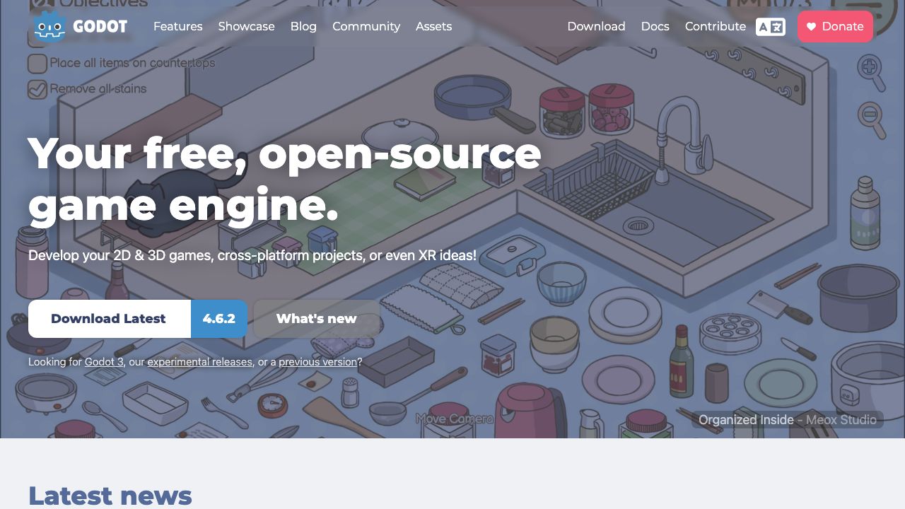 Godot Engine official website preview