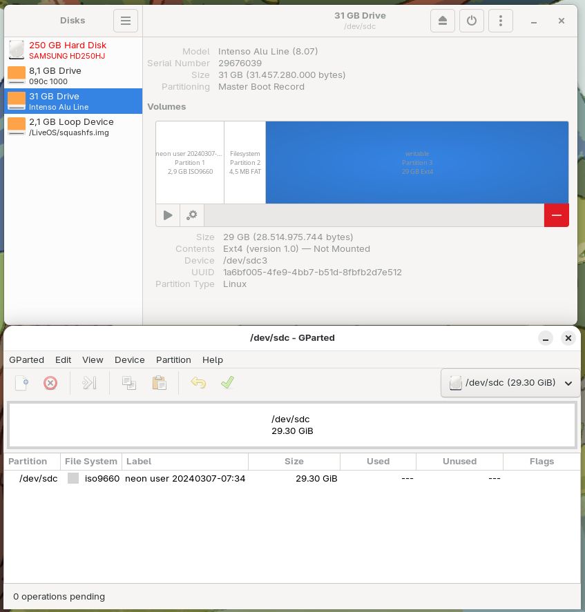 GParted interface preview 2