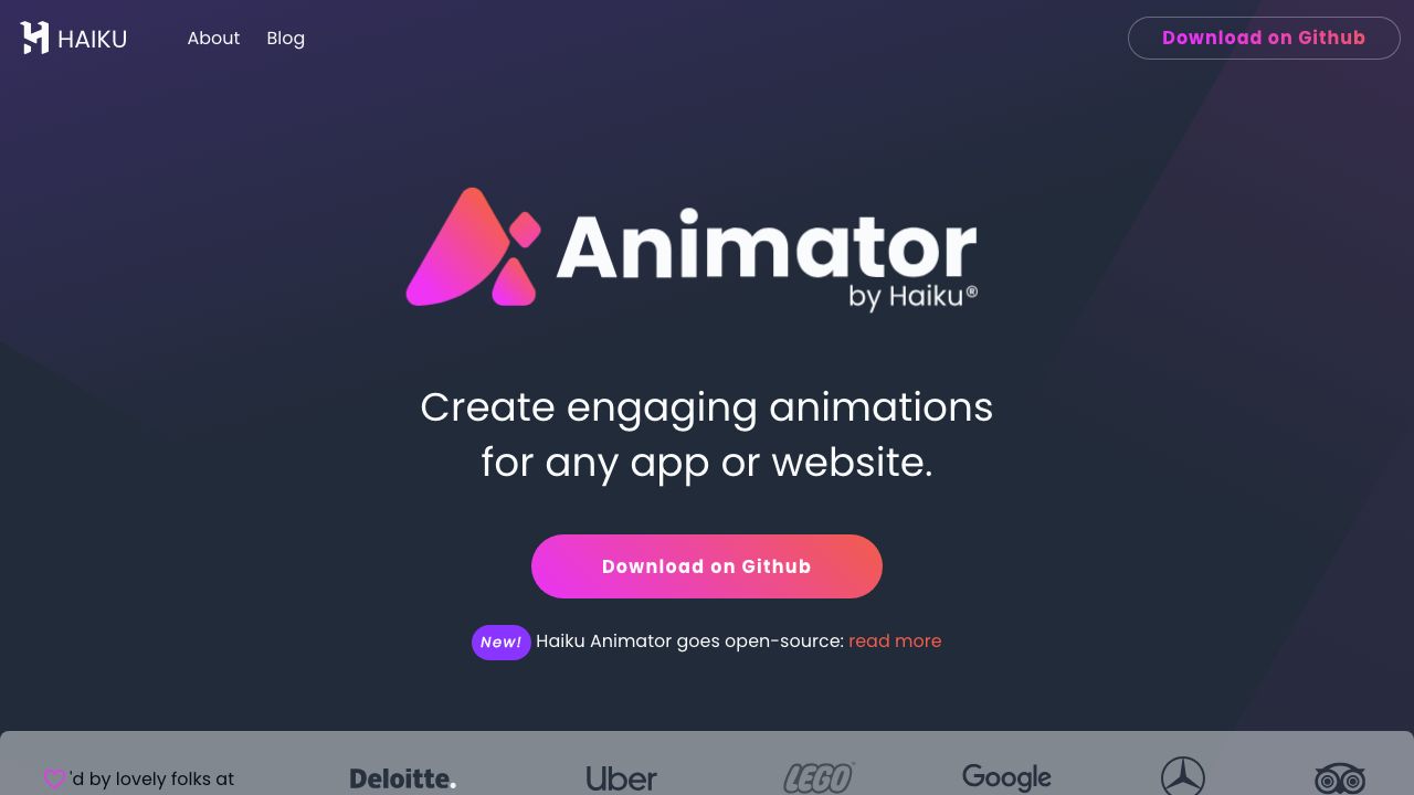 Haiku Animator official website preview