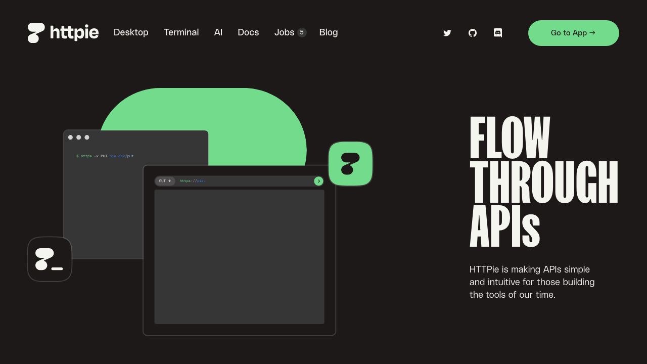 HTTPie official website preview