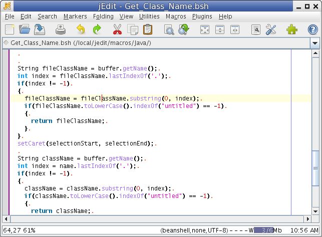 jEdit interface preview 1