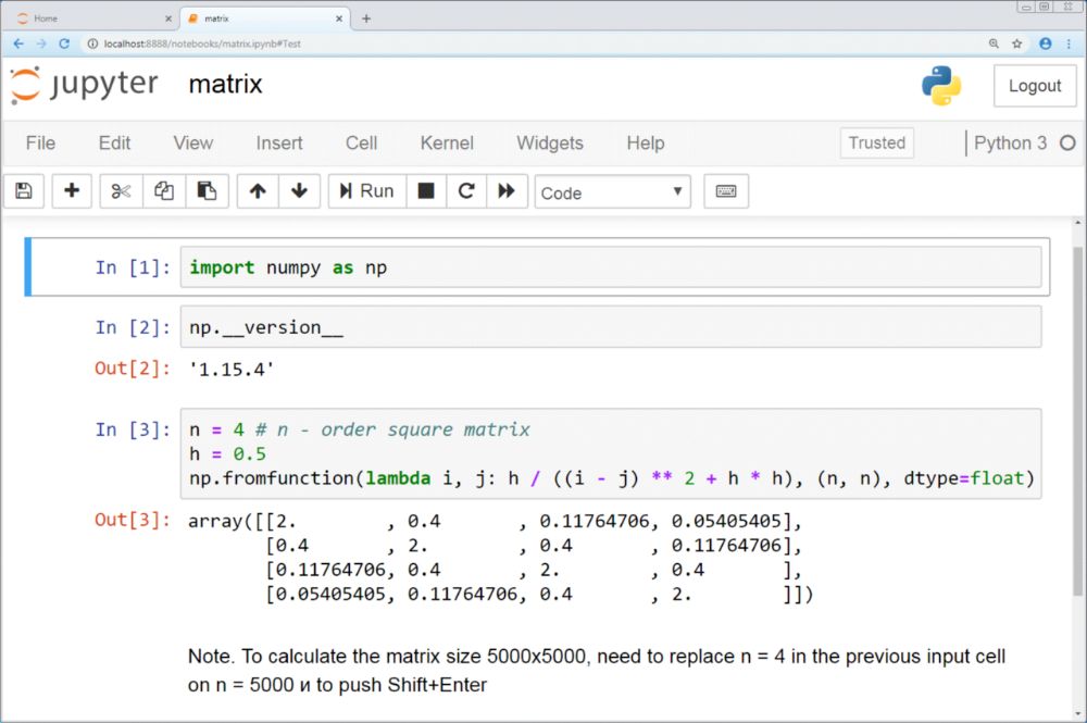 Jupyter interface preview 2