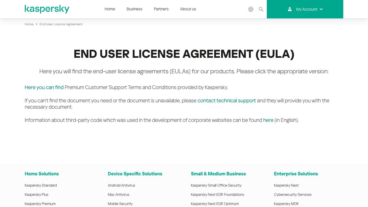 Kaspersky official website preview
