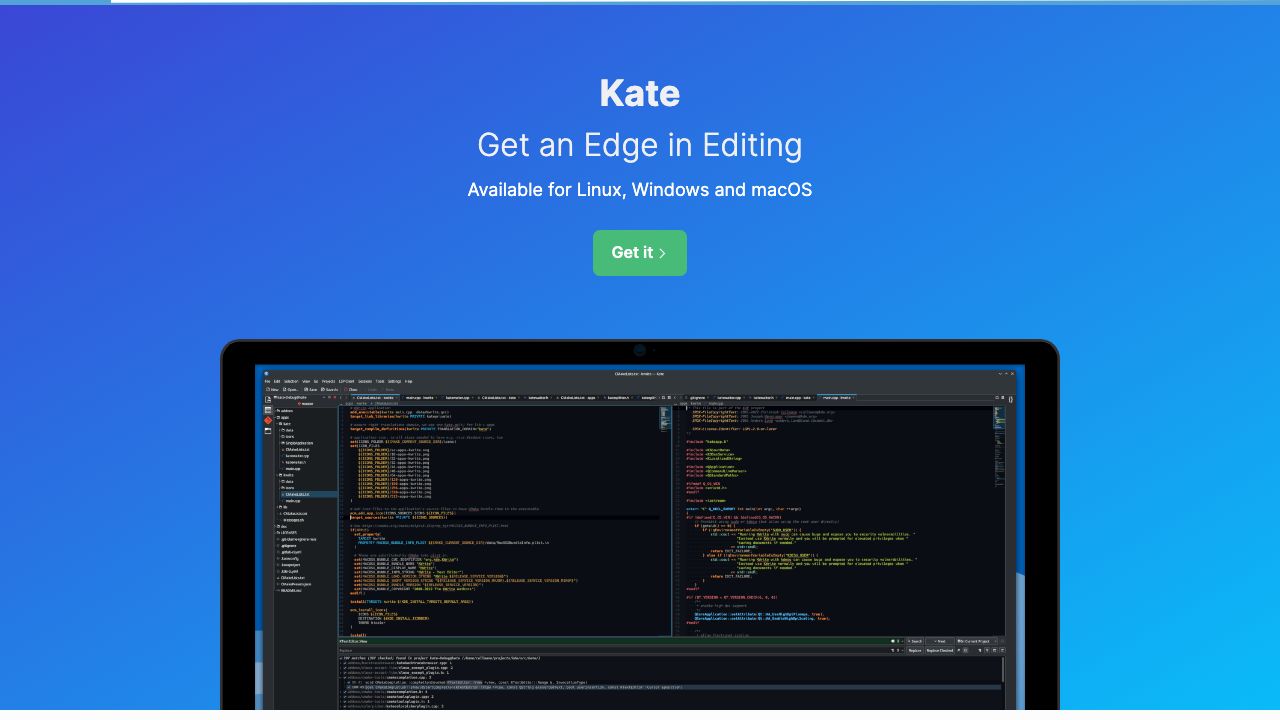 Kate official website preview