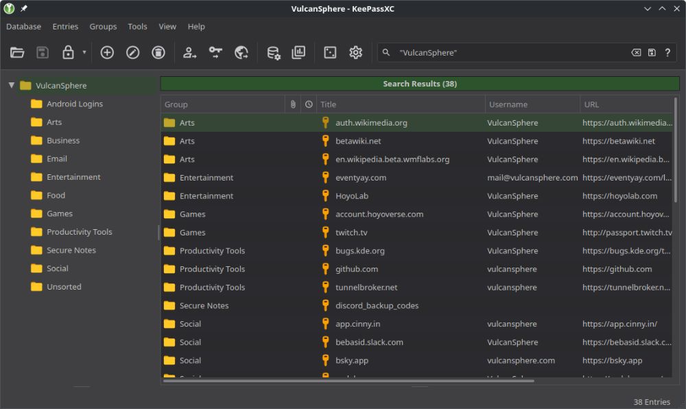 KeePassXC interface preview 1