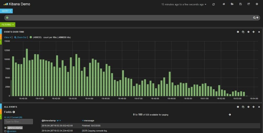 Kibana interface preview 1