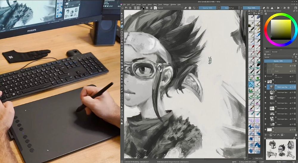 Krita interface preview 2