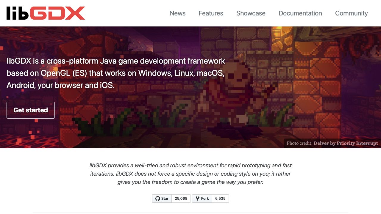 libGDX official website preview