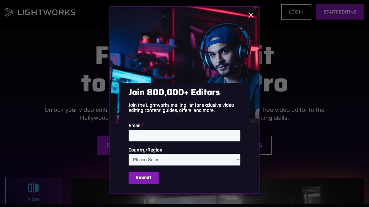Lightworks official website preview
