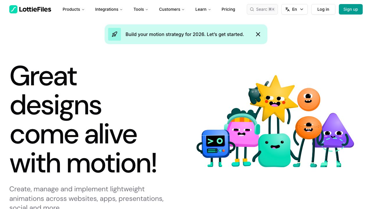 LottieFiles official website preview