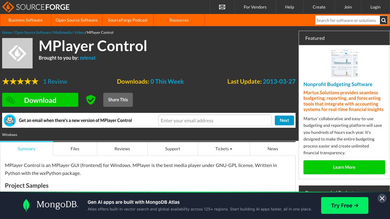 Media Player Classic official website preview