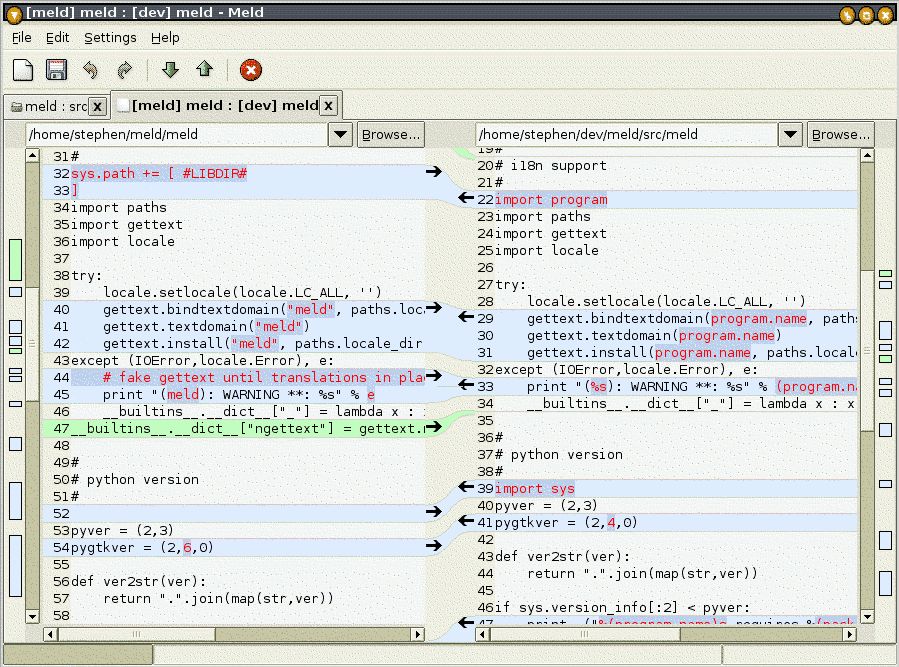 Meld interface preview 2