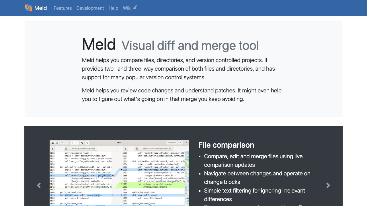Meld official website preview