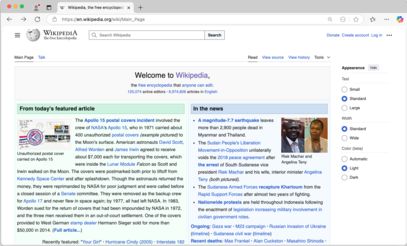 Microsoft Edge Beta interface preview 4