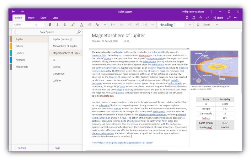 Microsoft OneNote interface preview 1