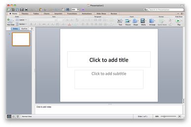 Microsoft PowerPoint interface preview 2