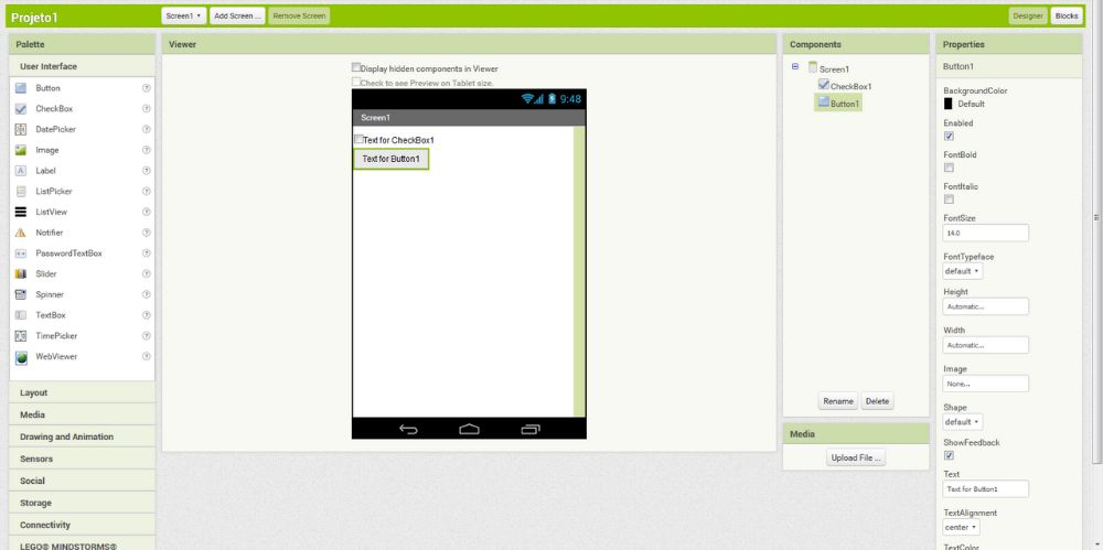 MIT App Inventor interface preview 1