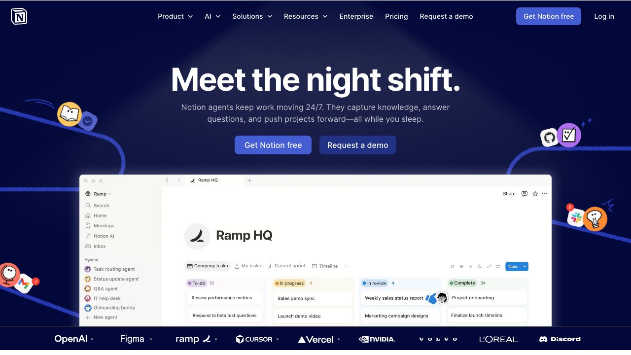 Notion official website preview