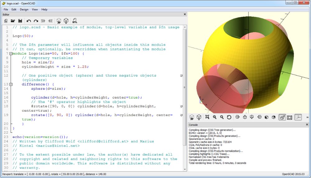 OpenSCAD interface preview 1