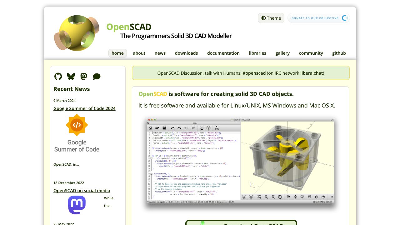 OpenSCAD official website preview