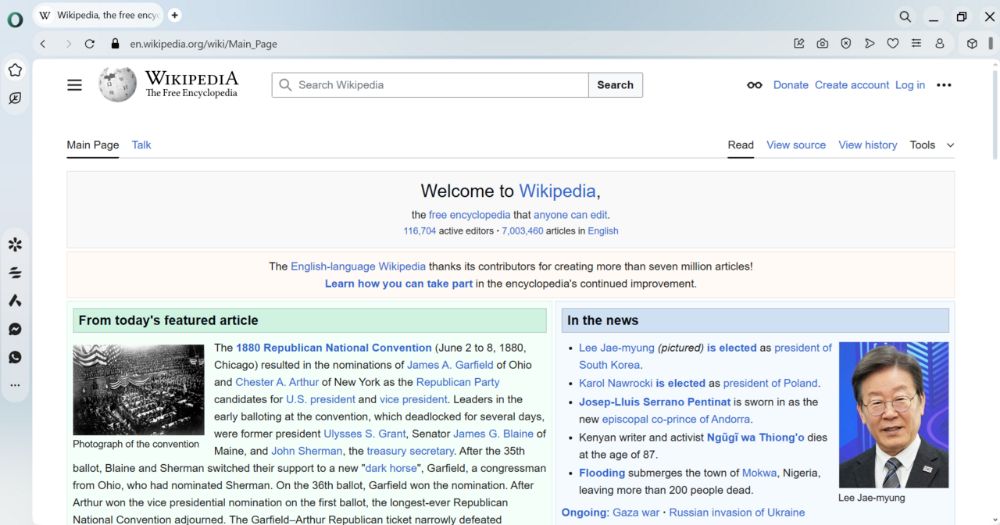 Opera Browser interface preview 1