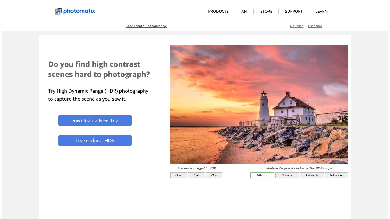 Photomatix Pro official website preview