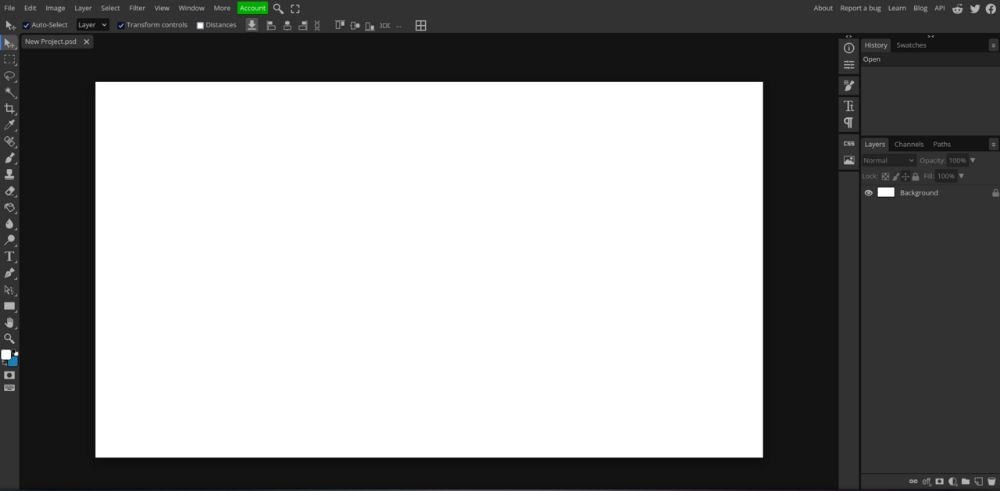 Photopea interface preview 2