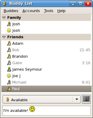 Pidgin IM interface preview 1