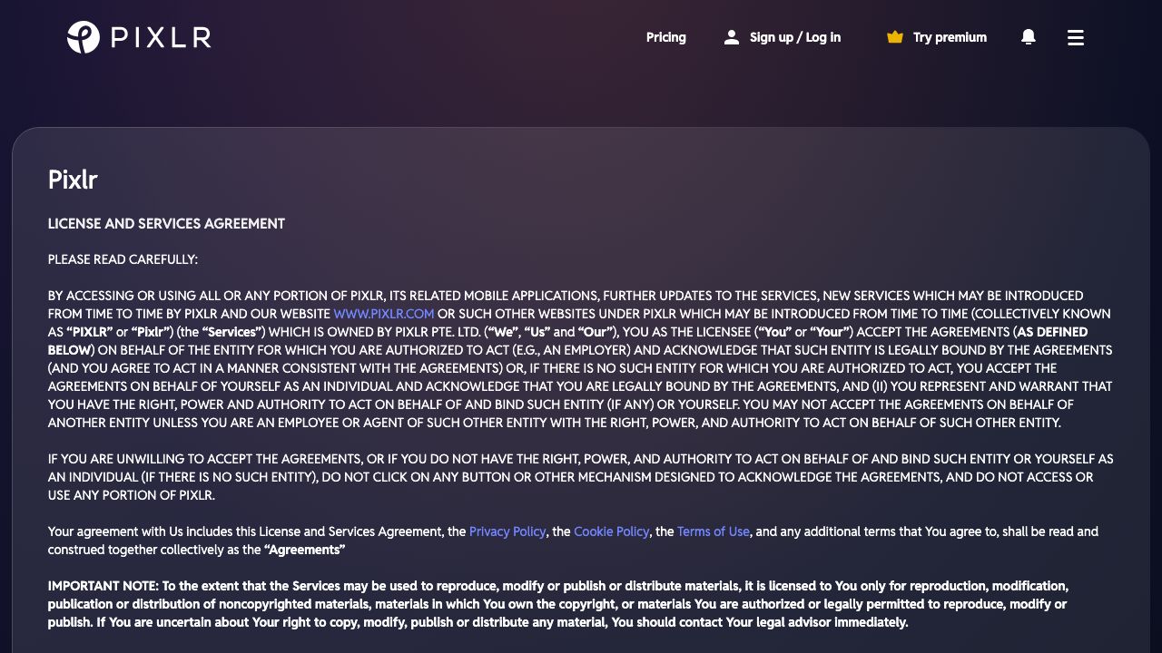 Pixlr official website preview