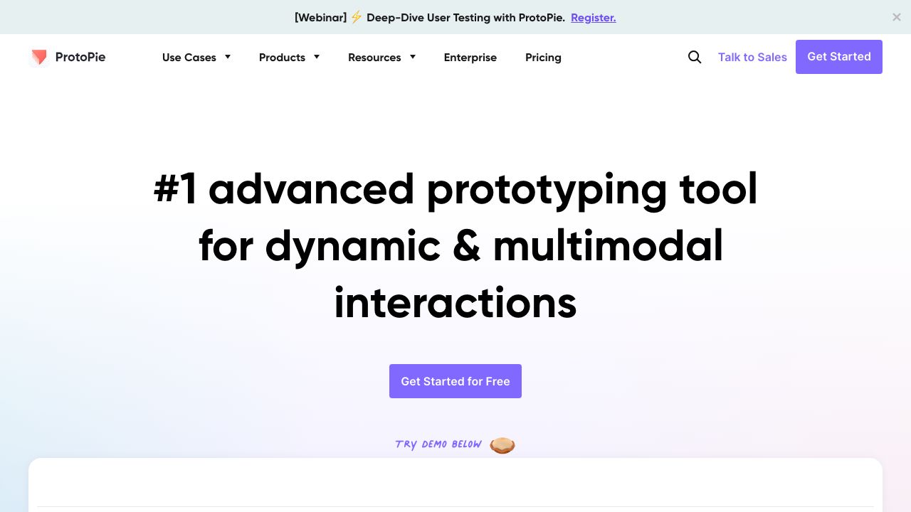 ProtoPie official website preview