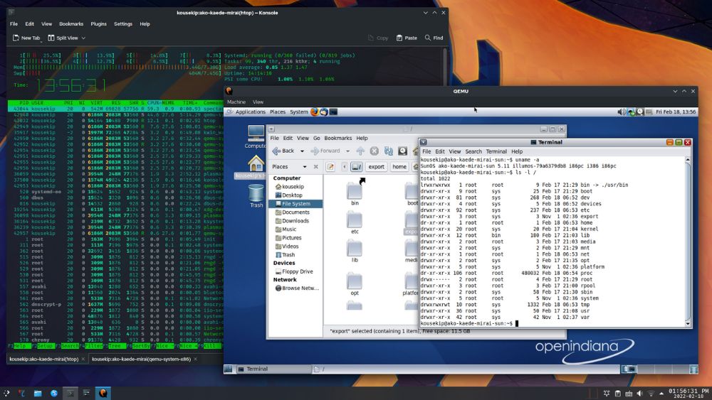QEMU interface preview 1