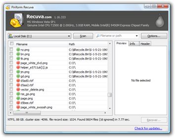 Recuva interface preview 1
